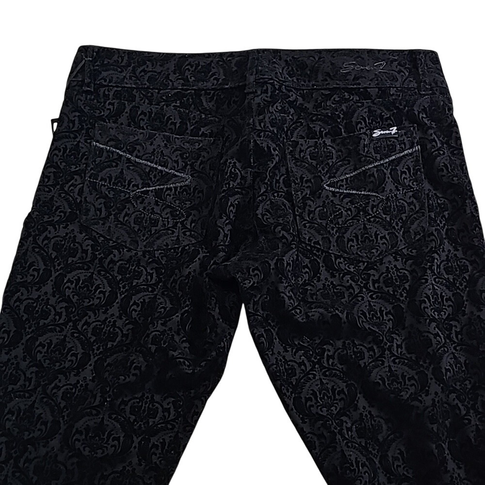 Seven Jeans Textured Velvet Paisley Print Size 12 New with Tags - Picture 2 of 9